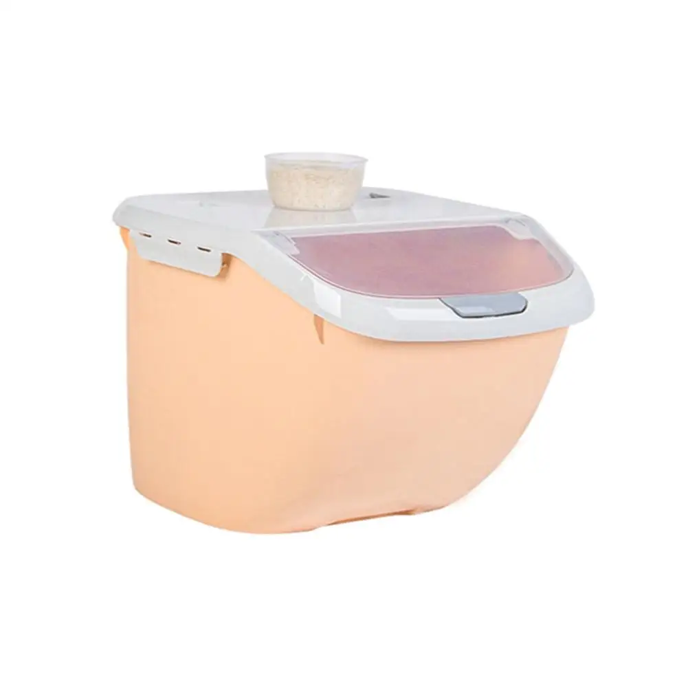 6kg Rice Storage Box Grain Cereal Dispenser Lid Food Organizer Container Kitchen Tool