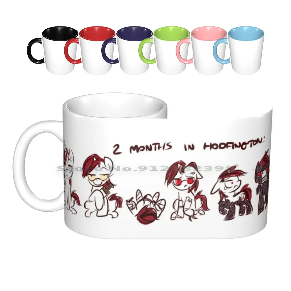 Two Months In Hoofington Ceramic Mugs Coffee Cups Milk Tea Mug Equestria Project Horizons Blackjack Mlp Foe Unicorn Cyborg