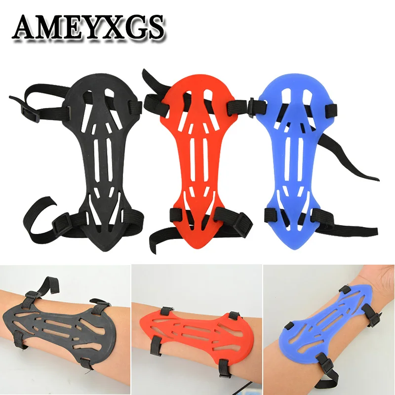 Archery Men Women child Safety Protection Soft Rubber Bow And Arrow Arm Guard Forearm Flexible Arm Guards Hunting Accessories