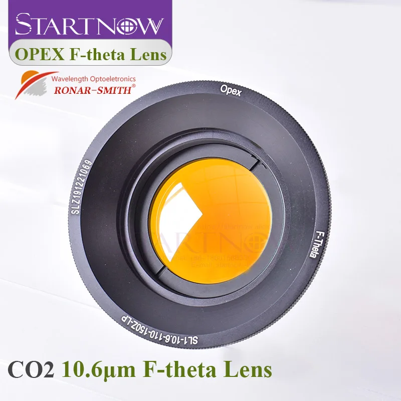Lente do Foco do Campo do Laser para a Máquina de Marcação Comprimento de Onda Ótico Co2 Lente F-theta Rosca Znse M85 mm 140×140 175×175 10.6um