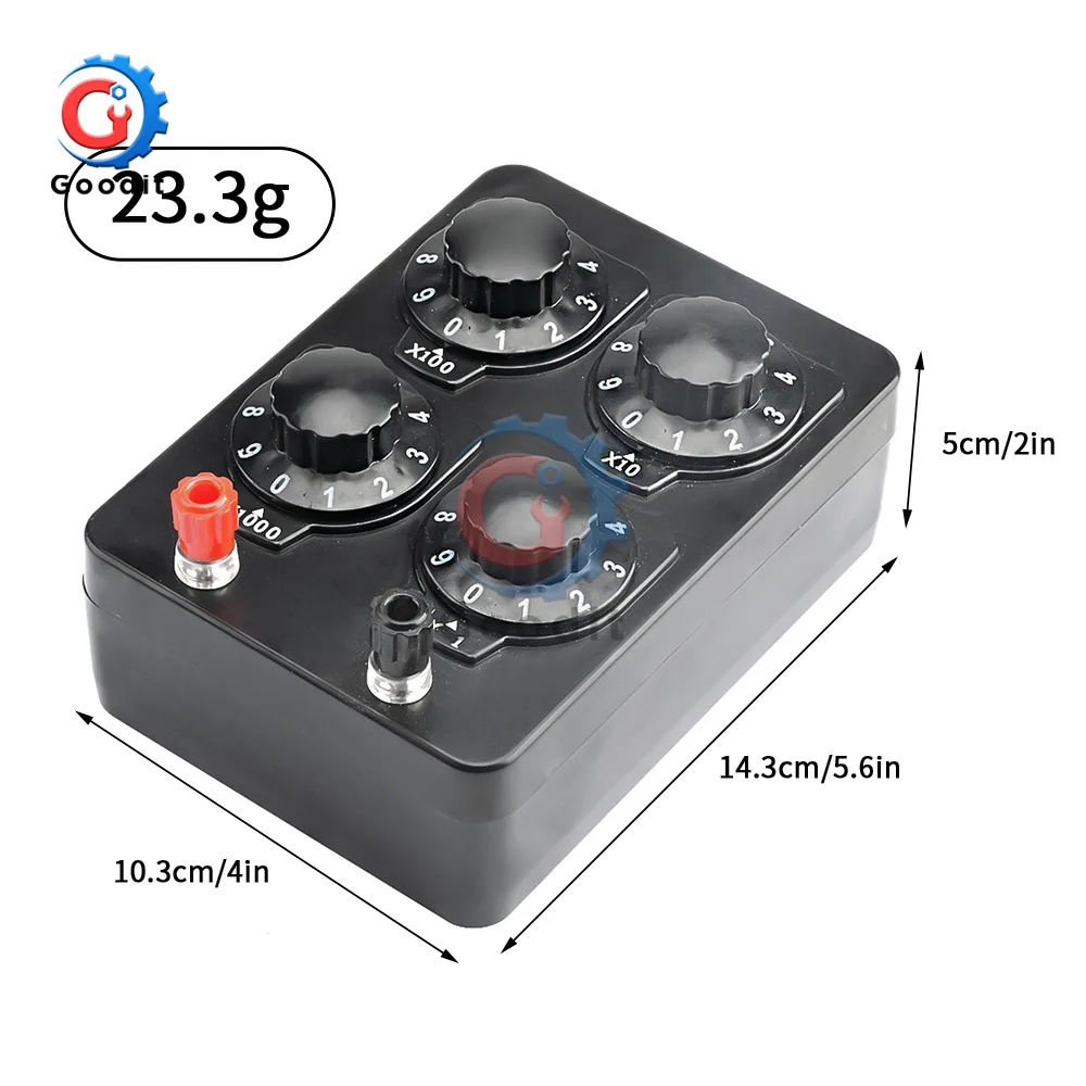 Imagem -06 - Simples Resistência Box Precision Resistor Década Variável Instrumento de Ensino 0-999999 Ohm 0-99999 Ohm
