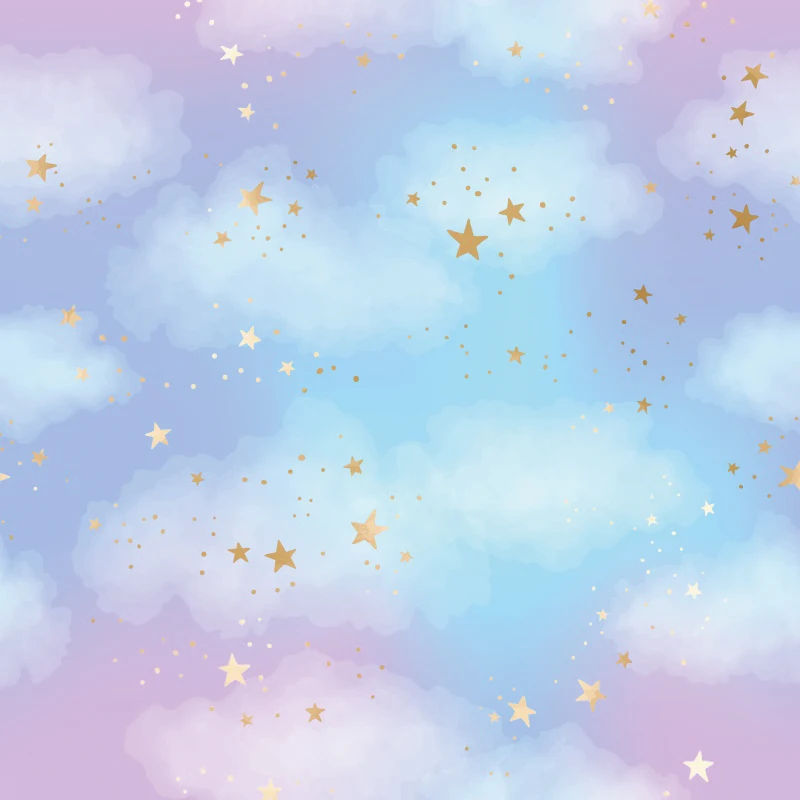 Laeacco Moon Blue Sky Glitter ดาวมีเมฆ Scenic Party เด็ก Photocall ภาพพื้นหลังถ่ายภาพฉากหลังสำหรับ Photo Studio