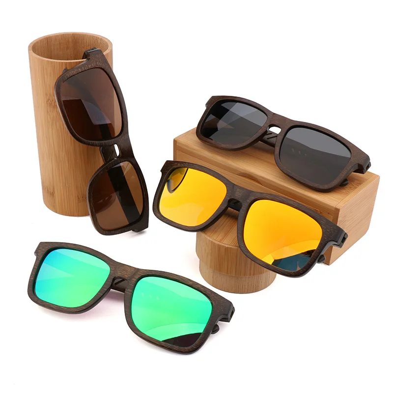 2020 Sunglasses Men Polarized UV400 High Quality Retro Men\'s Sunglasses Women Handmade Bamboo Wood Glasses  Gafas de sol hombre