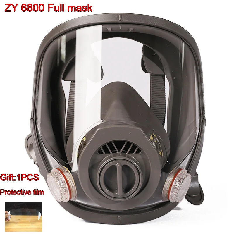 ZY 6800 respirator gas mask Multipurpose 3 types interface full face gas mask Suitable for 3M /SJL filter Spray protective mask