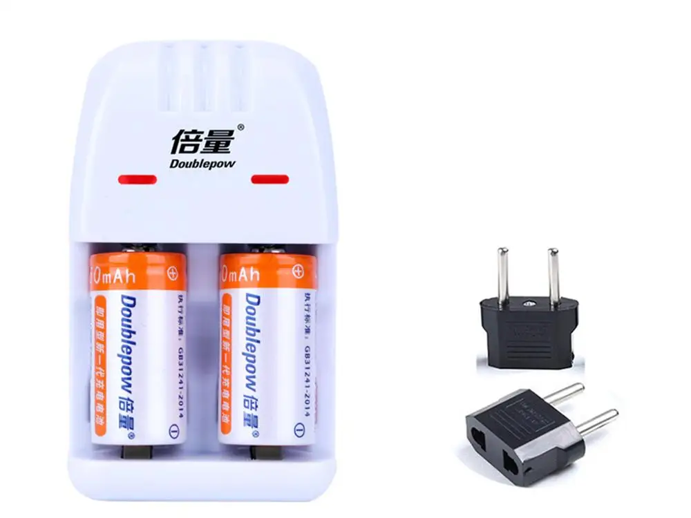 New 2 pcs.CR2 200mAh battery+K06 battery charger, 15270 lithium battery, rechargeable batteries, digital camera, polaroid.