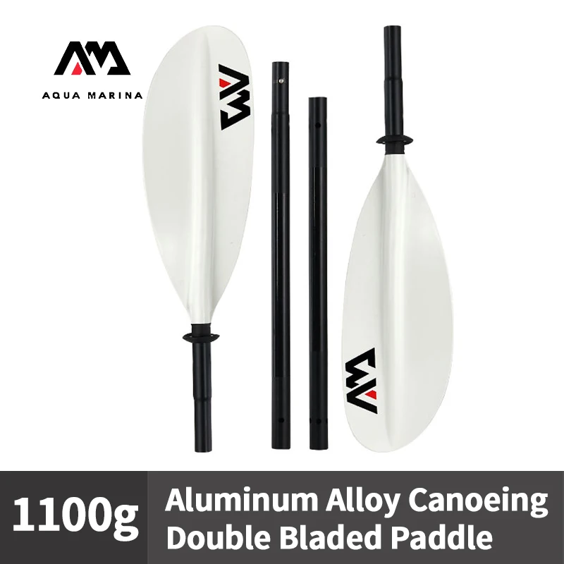 AQUA MARINA KP-1 Aluminum Alloy Canoeing Double Bladed Paddle 4-section Surf Board Rowing Oars Kayak Boat Parts 230cm