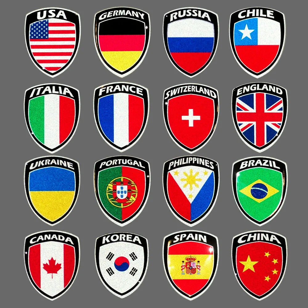 3D National Flag Stickers Motorcycle Reflective Italian Decal Tank Helmet Accessories For HONDA YAMAHA KTM SUZUKI KAWASAKI