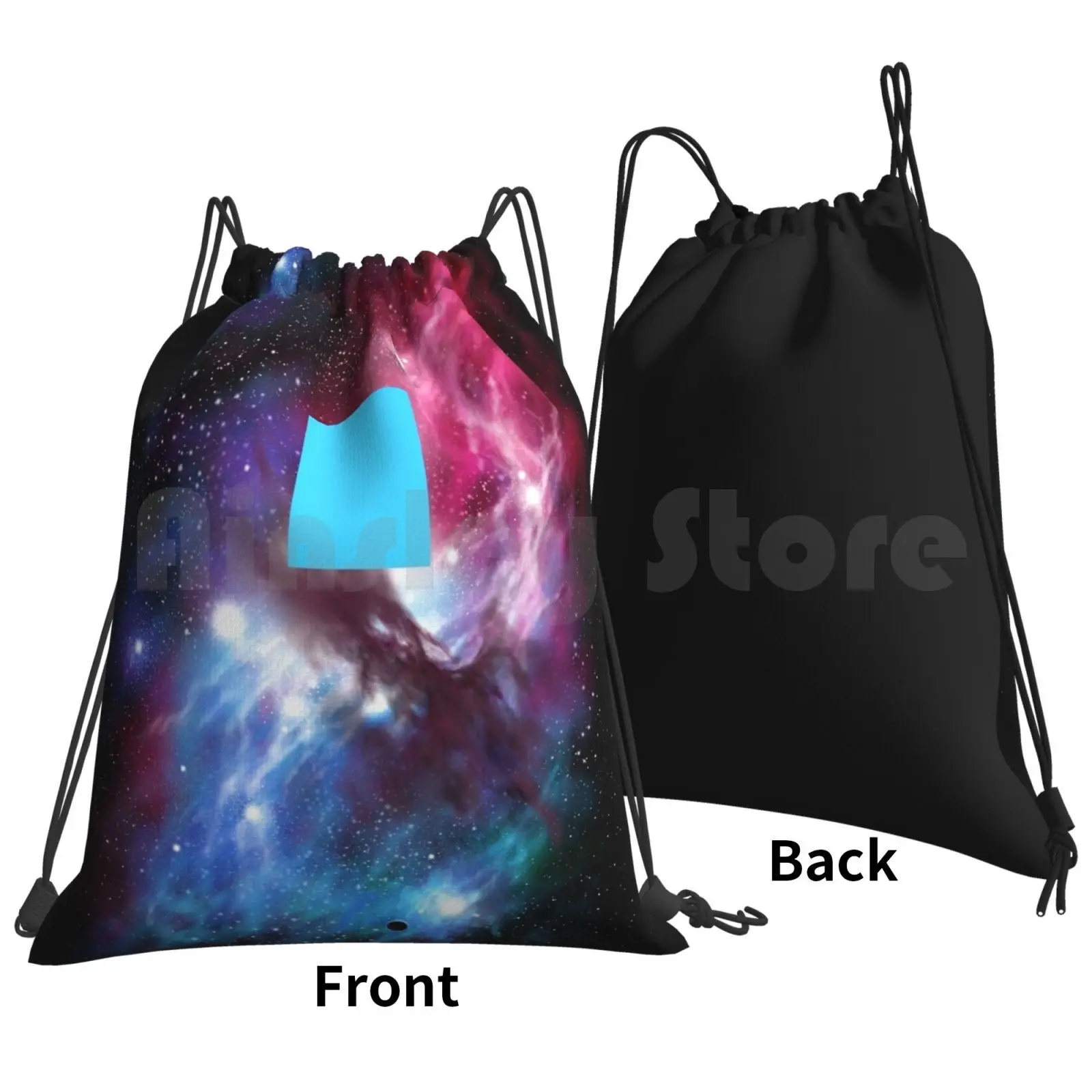 Like Zima Blue Backpack Drawstring Bags Gym Bag Waterproof Love Death Robots Zima Abstract Space Sky Cool Cosmos