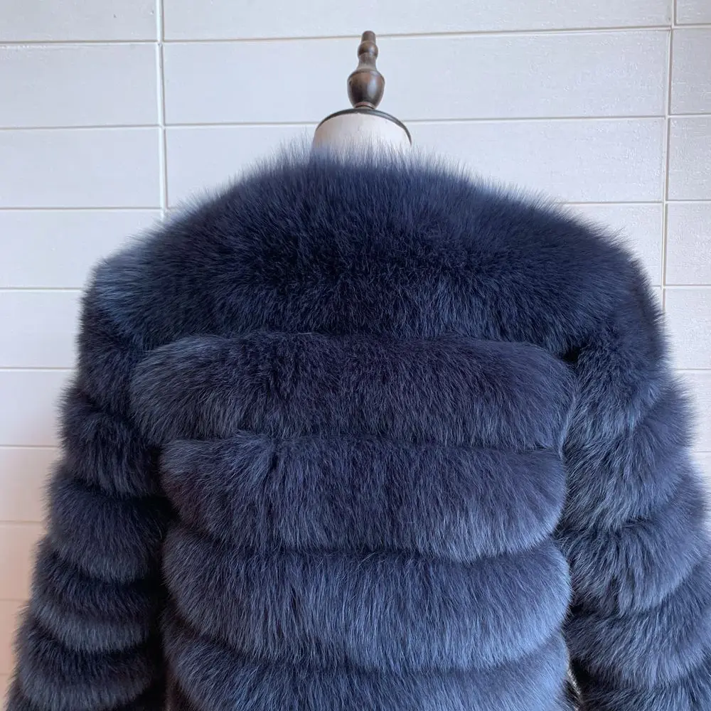 100% Natural Fur Jacket Real Fur Coat Winter Jacket Women Natural Fox Fur Luxury Fashion 50cm Short Jacket Wholesale Hot 2022