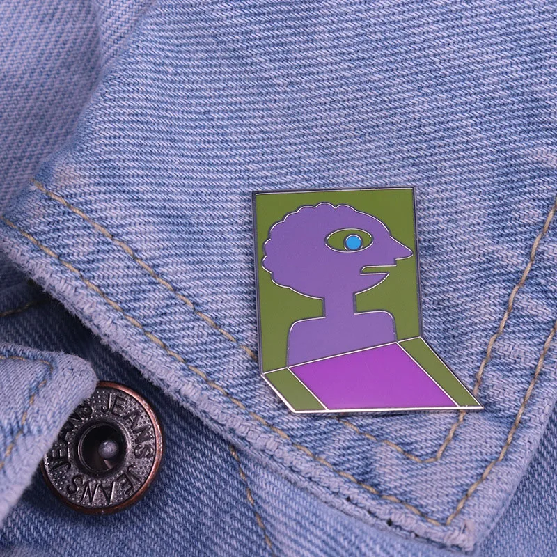 Adventure Time Prismo Enamel Pin Brooch Reflective Prism Geometry Art Badge Fashion jewelry Decor