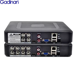 Gadinan 하이브리드 4CH 8CH AHD 5MP 미니 DVR, H.265X XVR 비디오 레코더, 아날로그 AHD 카메라, HDMI 감시 DVR