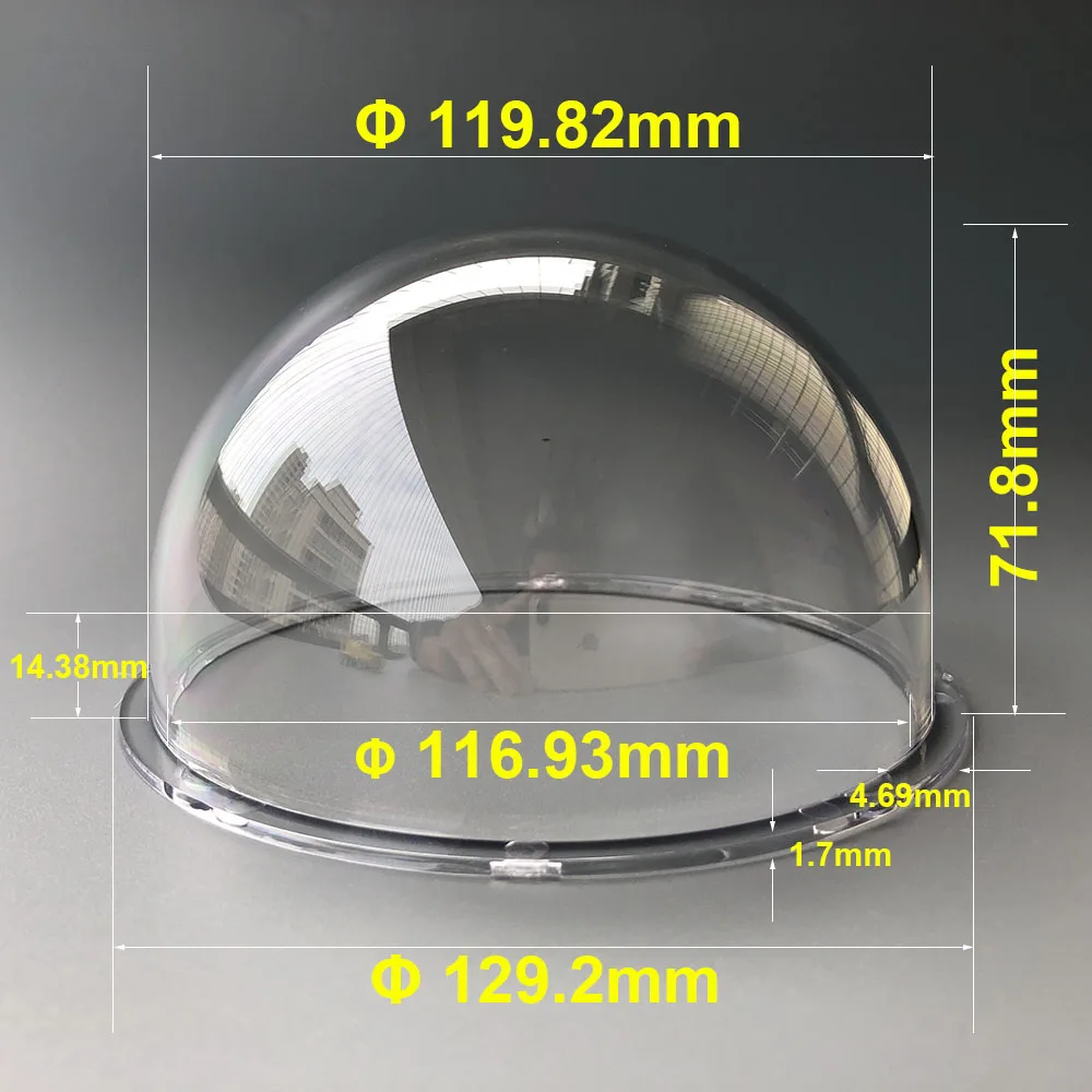 

5 Inch Indoor Outdoor Acrylic Plexi Glass Clear Dust Cover Round Transparent Case Surveillance Security CCTV Camera Dome Housing