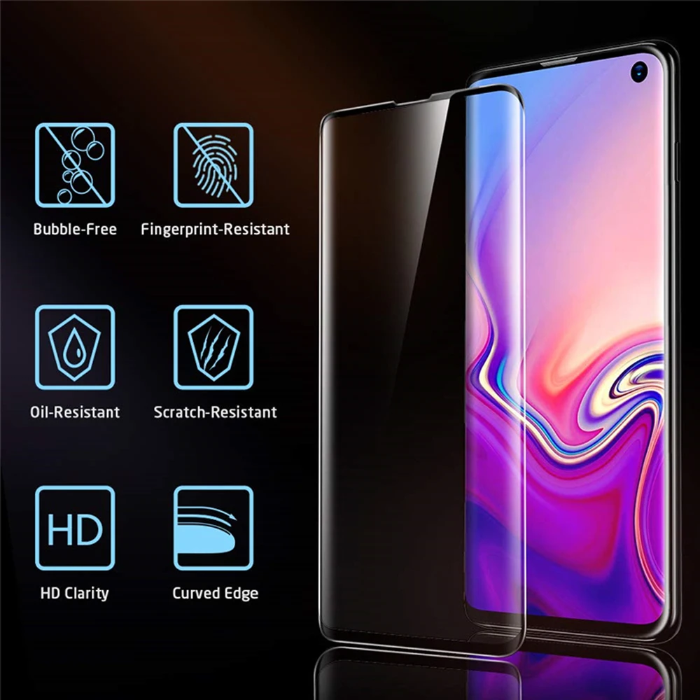 tempered glass for samsung Galaxy S8 S9 S10e S10 plus full cover S7 edge on the glass phone screen protector protective film