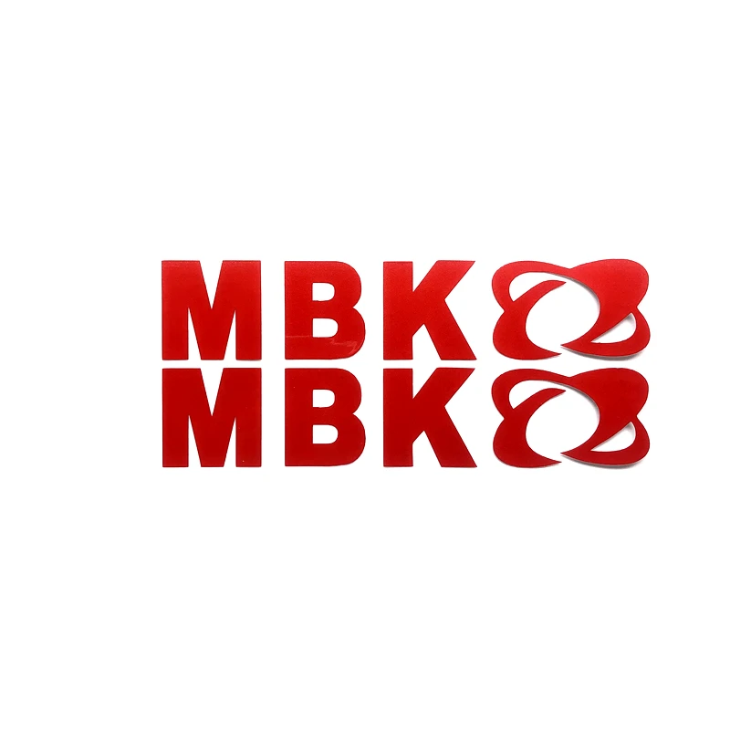 2 adet/takım motosiklet tamir etiket kişiselleştirilmiş motosiklet MBK Logo dekoratif yansıtıcı çıkartmaları MBK motosiklet