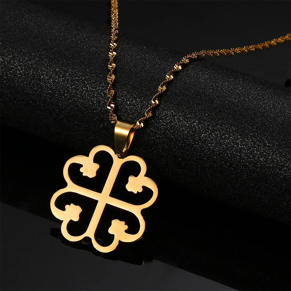 Fashion African Adinkra Symbol Pendant Necklace NYAME DUA God's Protection Presence Jewelry