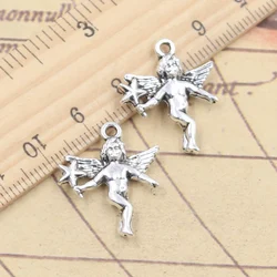 10pcs Charms Angel With Star Magic Wand 24x20mm Tibetan Silver Color Pendants Antique Jewelry Making DIY Handmade Craft