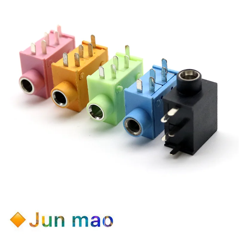 10Pcs Headphone Jack PJ-325 3.5MM Stereo Female Socket 3.5 Audio Earphone Connector PJ-325 Audio Jack Socket Multicolor