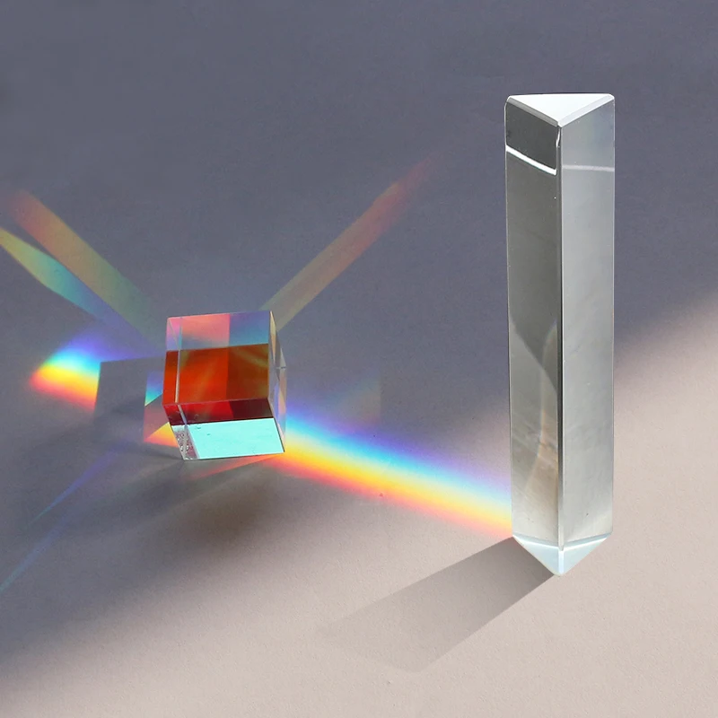 K9 Glass Six-sided Prism Triangular Prism for Taking Photography Paperweight Ornaments Refraction of Light Generate Rainbow