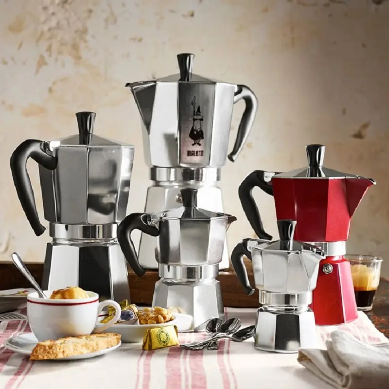 BIALETTI Express Moka Pot 1-2-3-4-6 Cup Coffee Maker, Original Bialetti Espresso Maker Kitchen Drip Stove Gas Brew