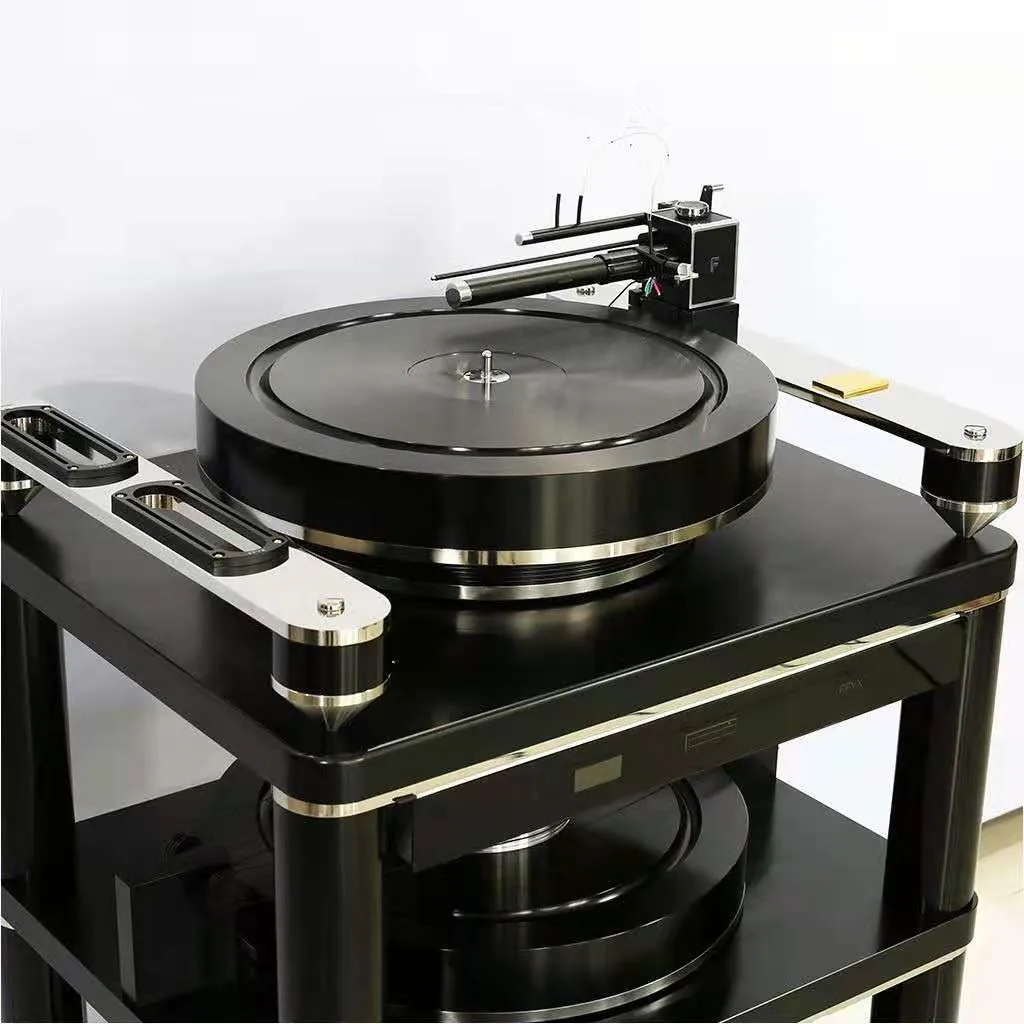 Ffyx t201 piso emblemático vinil plataforma giratória lp áudio player suspensão a ar tecnologia oi-end vinil record player