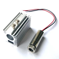 New Focusable 200mW 650nm Red Dot/Line/Cross Laser Diode Module LED Light DC5V w 12mm Heatsink