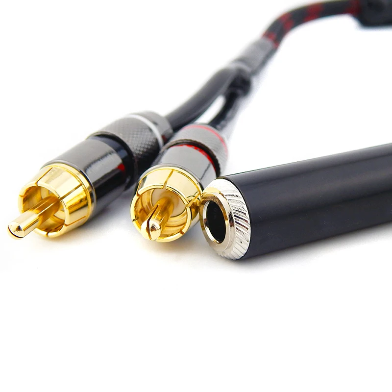 Hifi rca кабель аудио сигнал провод разъем 6,5 мм 6,35 мм гнездо один-два RCA Интерфейс hifi усилитель аудио кабель