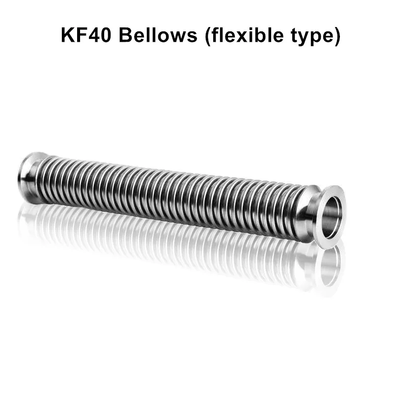 KF40 100-1000mm Length Stainless Steel Flexible Pipe Bellows Expansion Hose Bellows Pipe Connector Fitting Flange Vacuum Bellows