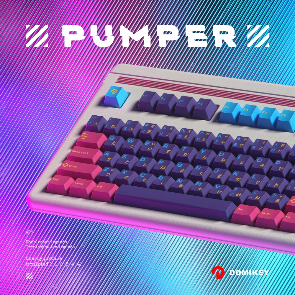 domikey keycap doubleshot do abs do punk do cyber perfil cereja poquer 87 do teclado do mx 104 xd64 xd68 xd84 bm60 bm65 bm68 bm80 01