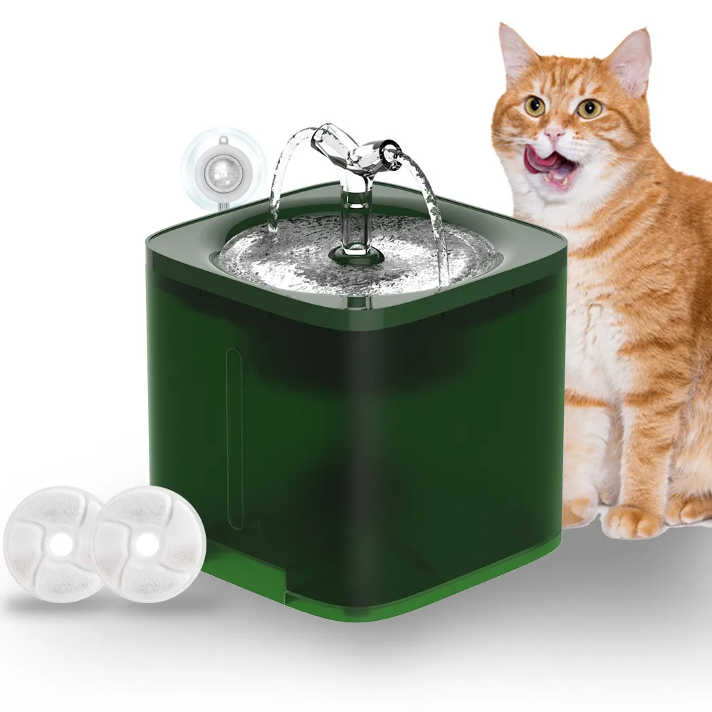 

Automatic Water Fountain for Cats and Dogs, Mute Filter Dispenser, Pet Water Bowl, Drinking Fountain Feeder, Motion Sensor, 2L