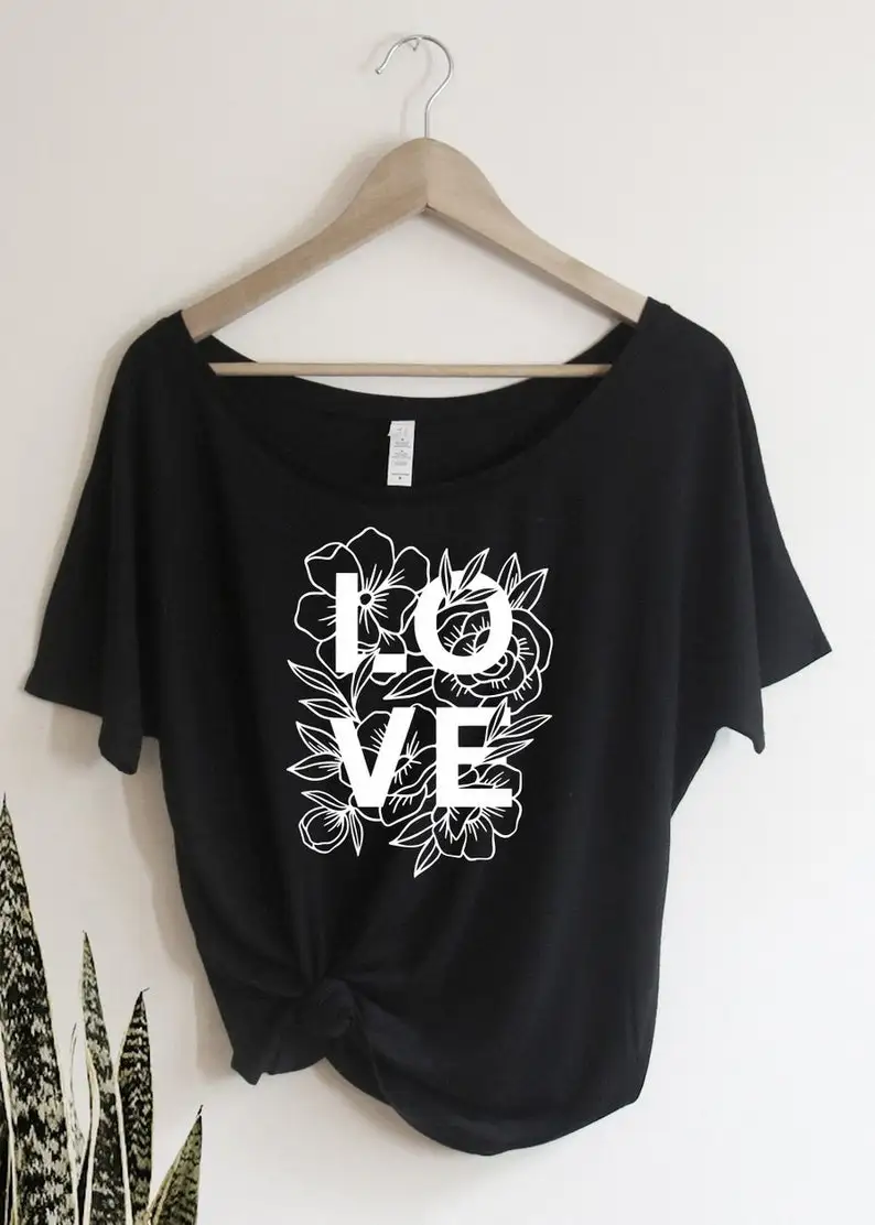 LOVE Roses Rose Love Valentine's Day Retro Tshirt Funny Graphic O Neck Women Tshirts Cotton Casual Female Clothing Short Sleeve