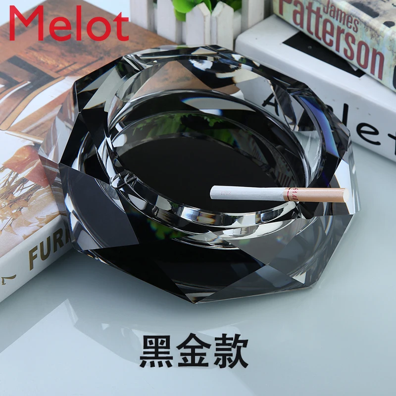 Customized High-End Practical Crystal Ashtray Fashionable Creative Personalized Gifts Large Customized Boutique Living Room