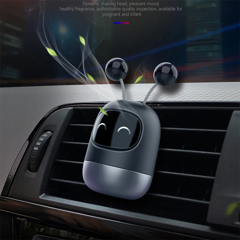 Creativity Car Air Freshener Cute Robot Aromatherapy Auto Air Outlet Perfume Long-lasting Car Fragrance Clip Diffuser Perfume