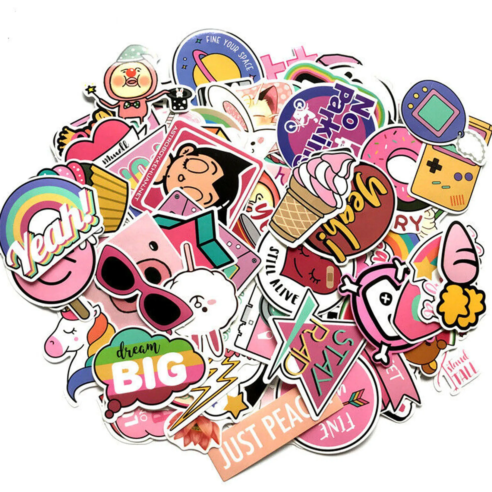 防水ビニールステッカー,ピンクのラップトップ接着剤,110ユニット