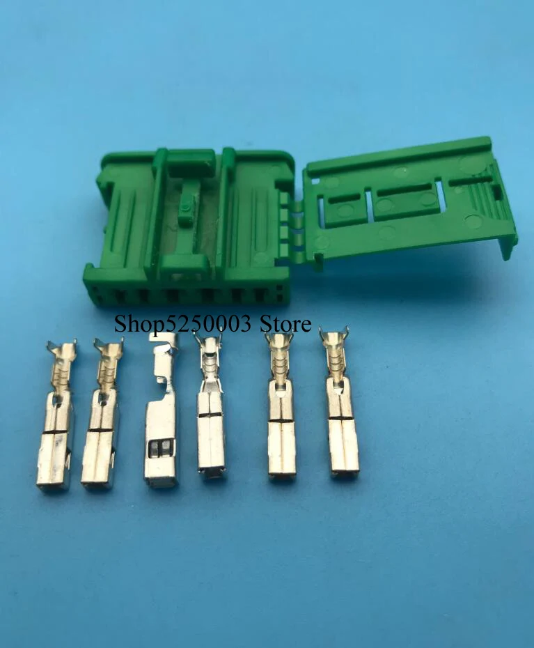 6 pin green 2.8/1.5mm female auto electronic housing plug, wire harness hybrid connector car wire plug 98821106X