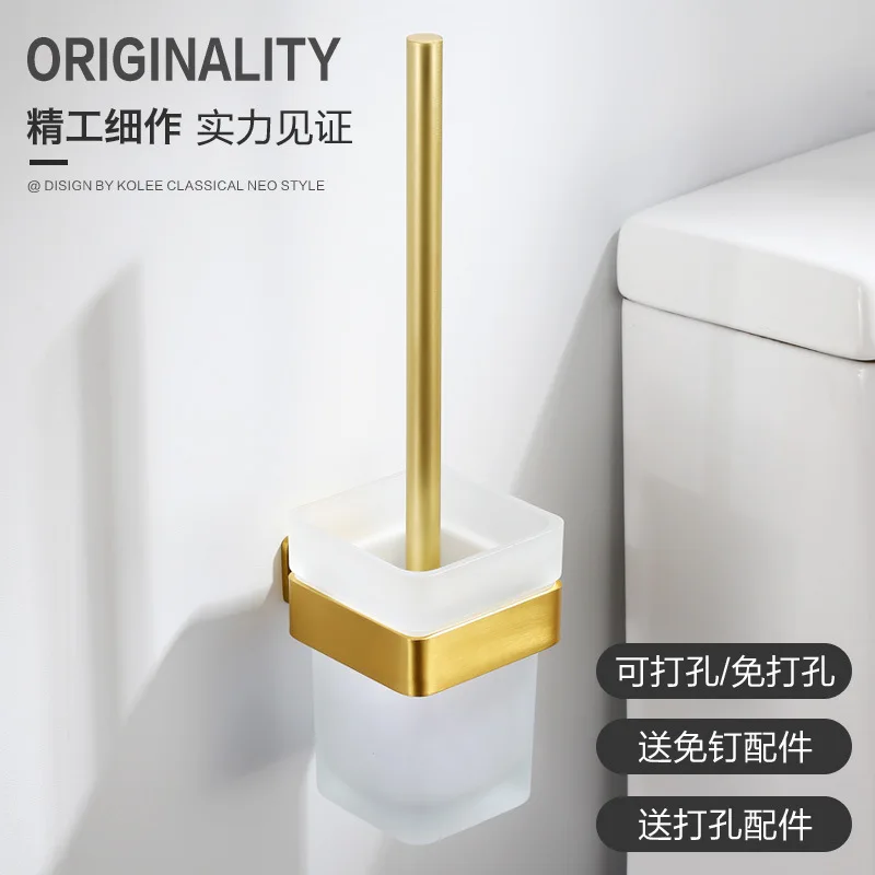 Bathroom Accessories Set Bathroom Tool Sets Brushed Gold Bathroom Shelf Towel Rack Towel Hanger Paper holder Toilet Brush Holder