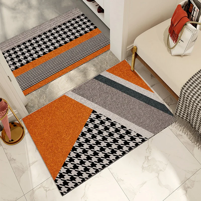 Modern Design Home Door Mat Living Room Kitchen Bath Hallway Mat Carpet PVC Anti-slip Dustproof Custom Entrance Door Mat Carpet