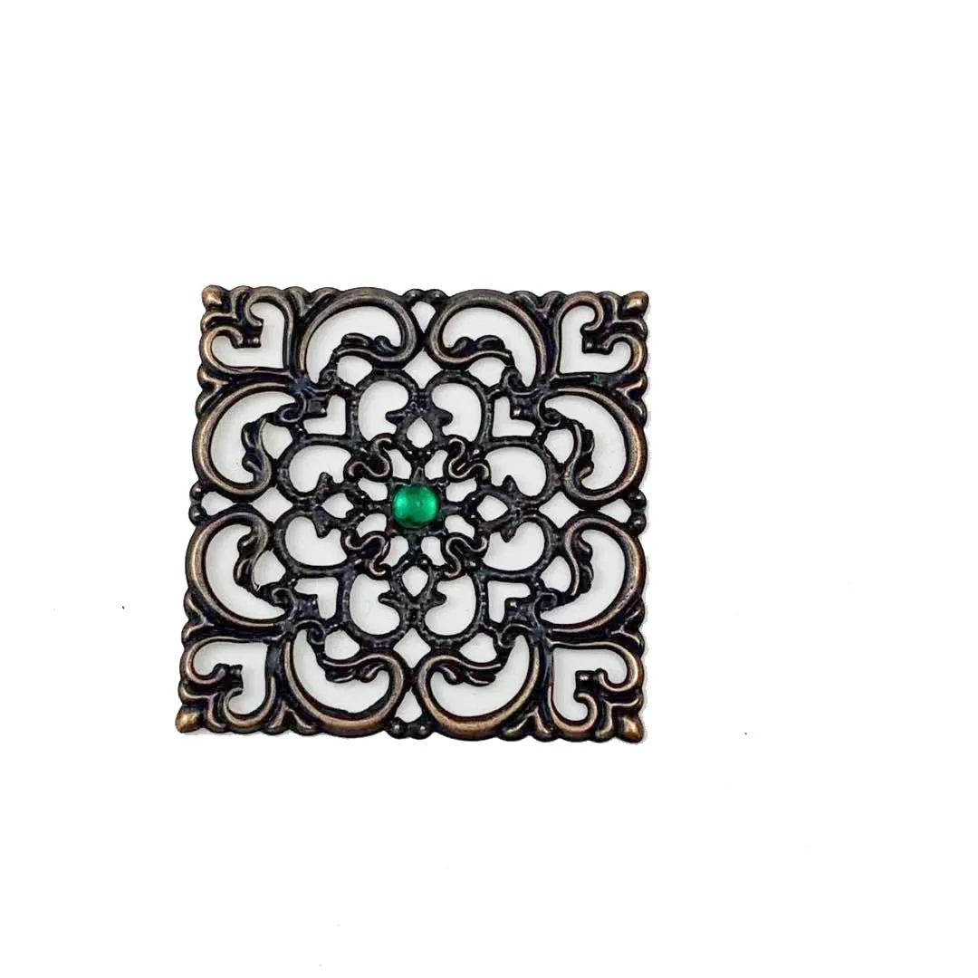 40mm 20pcs Wholesale Filigree crafts  Hollow   Embellishments Findings,Jewelry Accessories,Bronze Tone ornaments