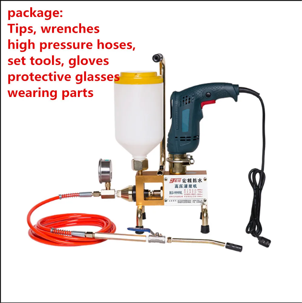 

Epoxy injection pump Epoxy / Polyurethane foam Grouting Machine Steel Hose concrete repair crack 999 high quality 810/910/1300W