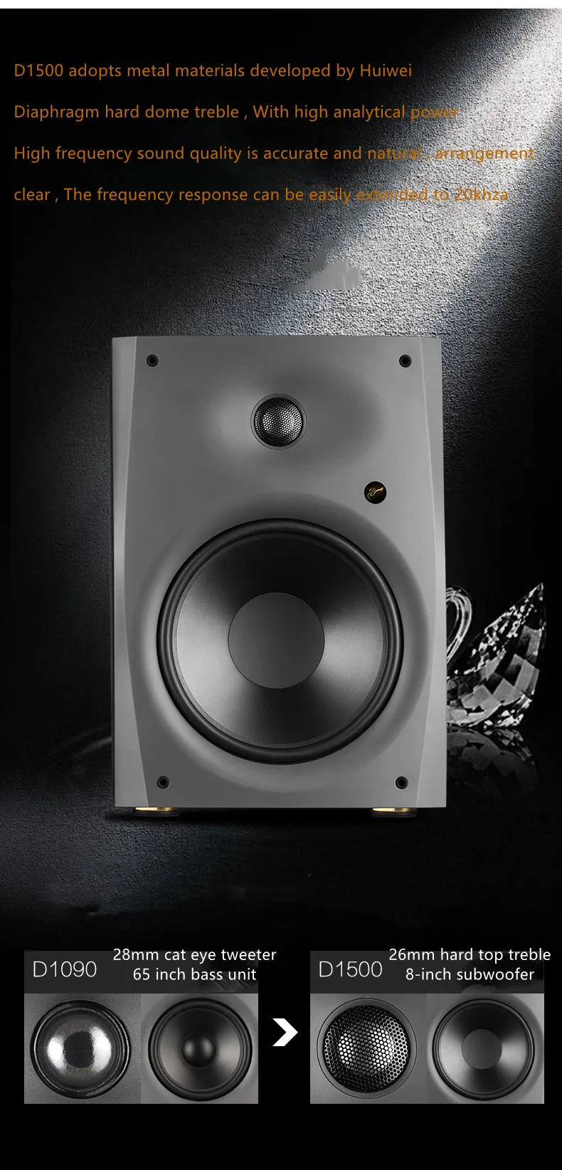 HV-022 swits HiViD1500 Speaker aktif Stereo 2.0 gigi biru dengan Speaker dekoding komputer 240WX2