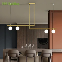 Modern Minimalist LED Chandelier Restaurant Bar Kitchen Pendant lamp Coffee Shop Hanging Light Fixture 110-260V Loft Suspension