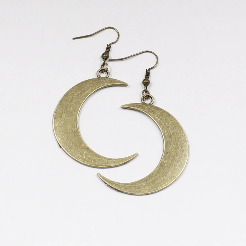 Crescent Moon earrings mystic gothic jewelry Lunar witch celtic Pagan Wiccan luna Moon phase witchy Goddess Fashion woman gift