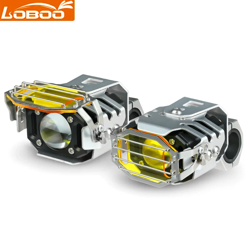 Motorcycle LED Spotlights Modified Waterproof Auxiliary Lights Major Light Strobe Turn Signal 12V