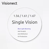 Visionect 1,56 1,61 1,67 lentes graduadas de visión única bloqueo de luz azul para gafas de ordenador miopía o presbicia de lectura