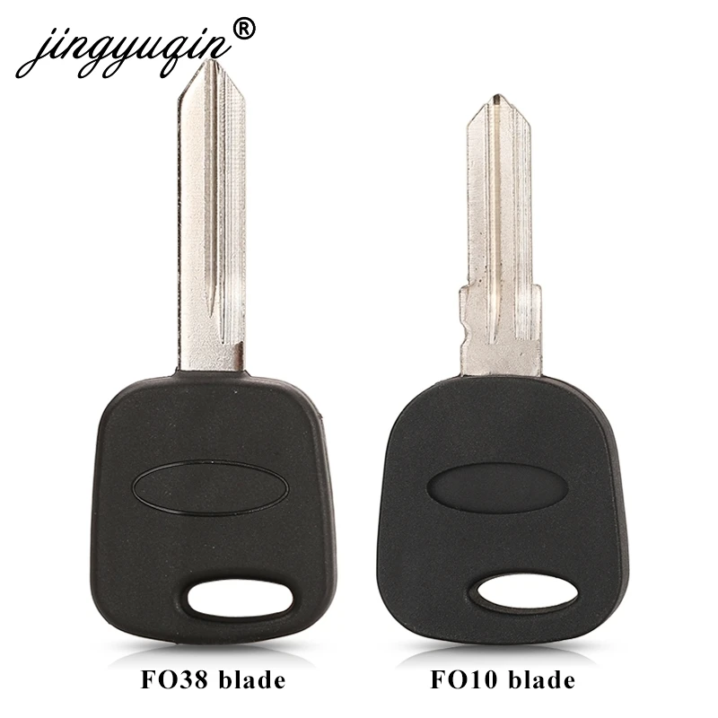 

jingyuqin Transponder Chip Ignition Key Blank Remote Car Key Shell For Ford Focus Escape Mercury Key Case Fob FO38 FO10 Blade