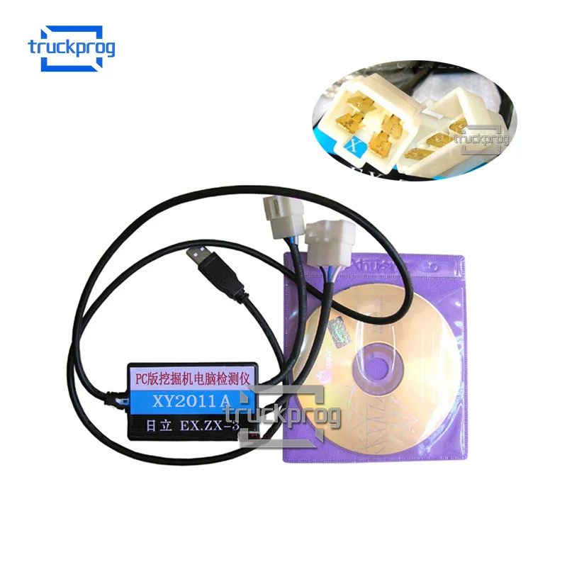 Excavator Diagnostic Cable for hitachi Dr ZX Heavy Diagnosis tool 4pin and 6pin cont connectors USB Cable