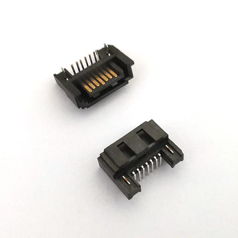 5Pcs Sata Harde Schijf-interface Socket Dip/Smd Type Sata Mannelijke Base 7Pin Type A Connector Interface Socket