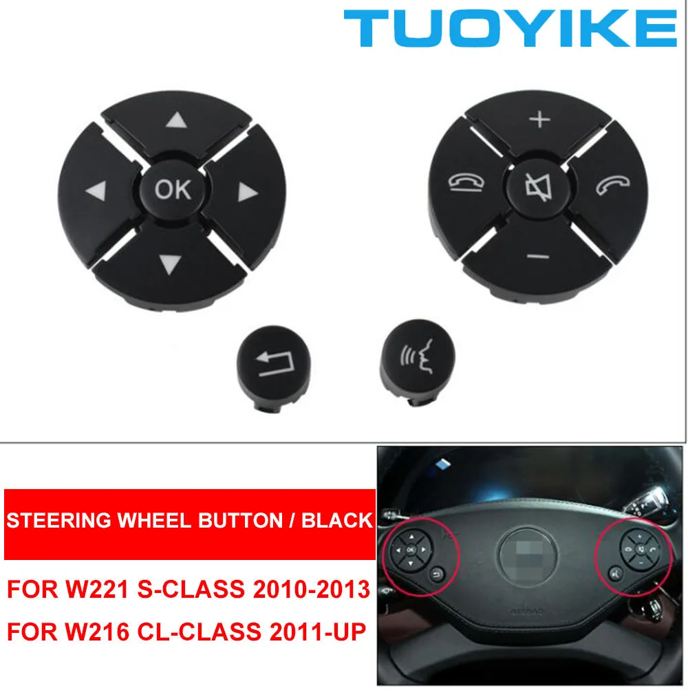 Car Multi-Function Steering Wheel Button Phone Key Control For Mercedes BENZ W216 CL-Class CL63 AMG CL500C CL550 CL600 2011-Up