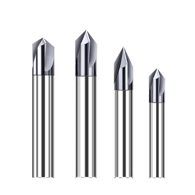 Chamfer Milling Cutter Carbide Corner Countersink Chamfering End Mill Deburring Edges V Grove Router 60 90 120 Degree 2 3 Flutes