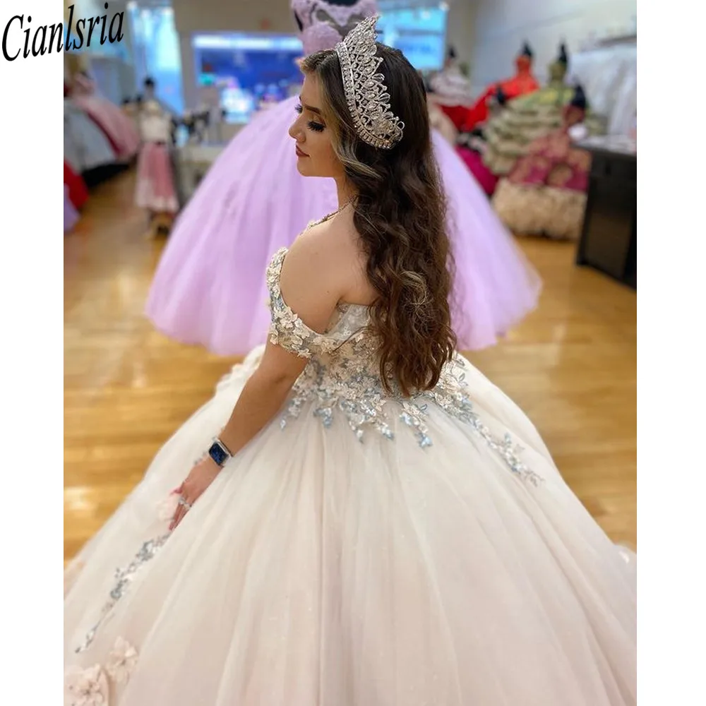 فساتين Quinceanera قبالة الكتف الكرة ثوب الحلو 16 سنة فساتين الأميرة لمدة 15 عاما vestidos دي 15 años anos