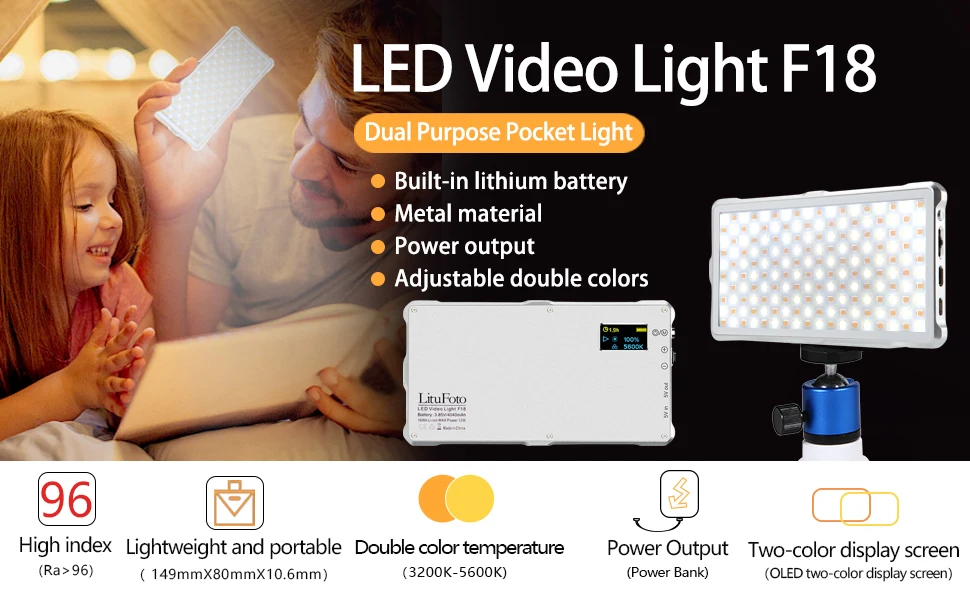 LEDフォトライトキット,12W,3200-5600K,4040mAh,液晶画面,コールドシューズ,ライブビデオ,ストリーミング